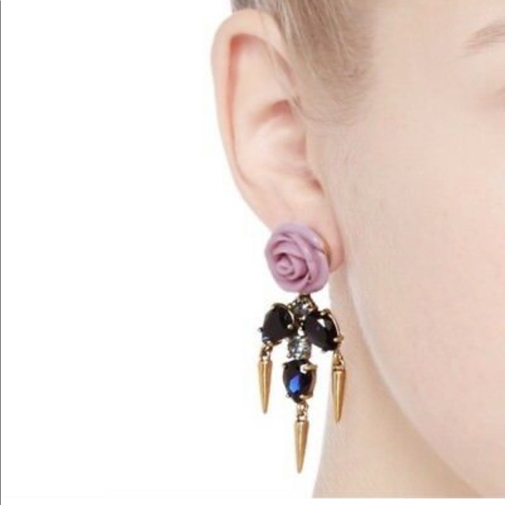 J.Crew rose drop earrings